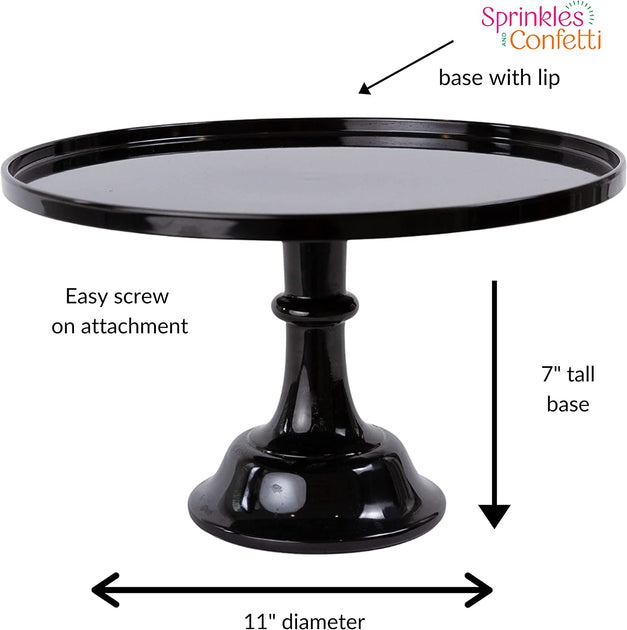 Black Cake Stand Simple Napoles Rentals