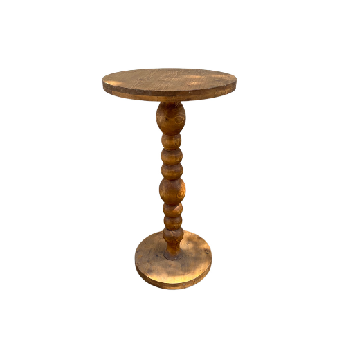 Mesa Alta Madera Torneada Napoles Rentals