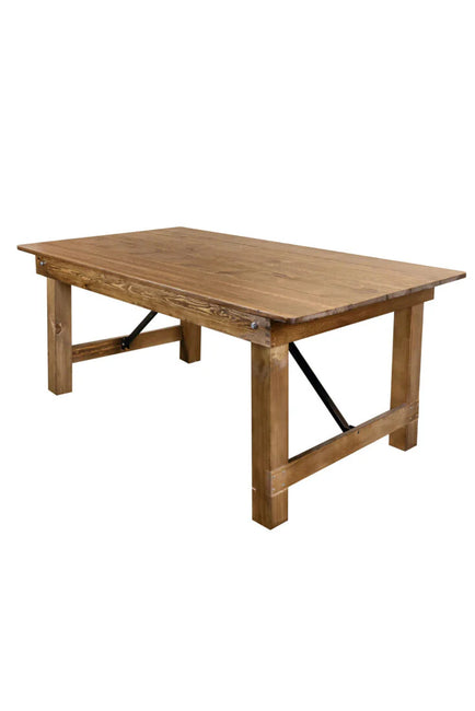 Mesa Rustica 6 Pies - 72″ x 40″ (6 Foot ) Chestnut Rectangle Farm Table
