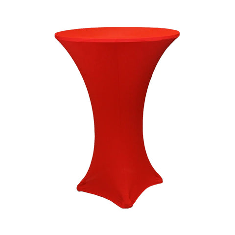 Spandex Cocktail Table Cover 30" Round - Red