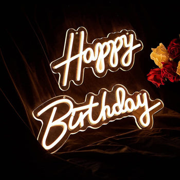 Happy Birthday Cursive (1 piece) Neon