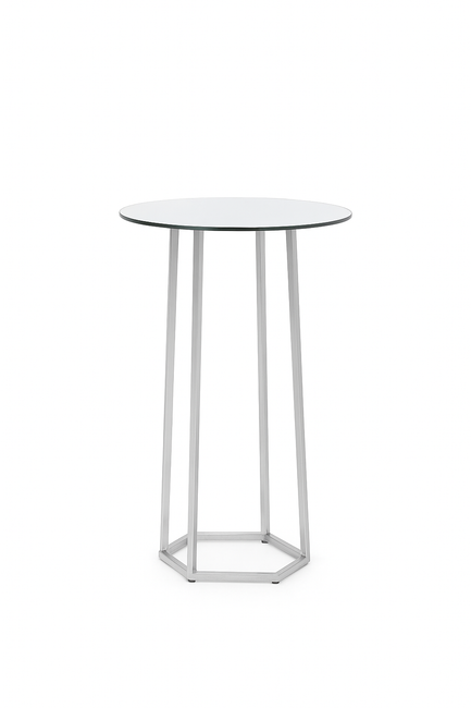 Hexagon High Table Silver