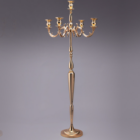 Candelabra 5 Arm Pillar Candle Holder 601⁄2" - Gold