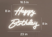 Happy Birthday Cursive (2 piece) Neon