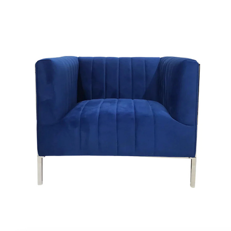 Blue Velvet Lux Armchair