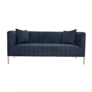 Black Velvet Lux Love Seat