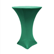 Spandex Cocktail Table Cover 30" Round - Emerald Green