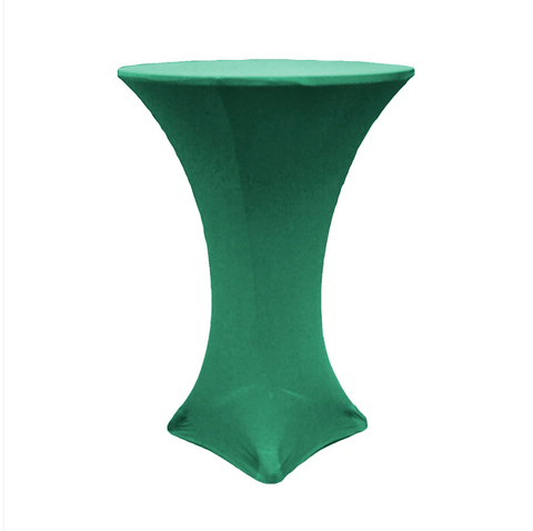 Spandex Cocktail Table Cover 30" Round - Emerald Green