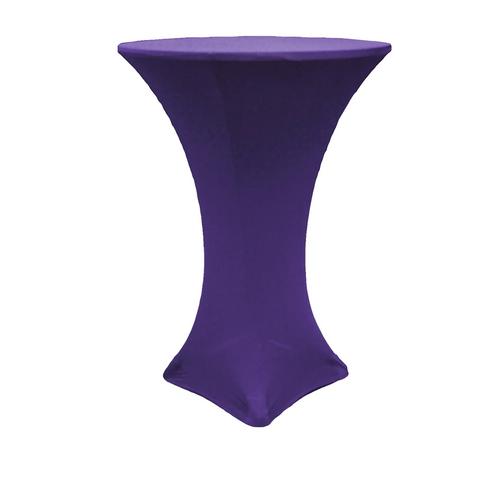 Spandex Cocktail Table Cover 30" Round - Purple