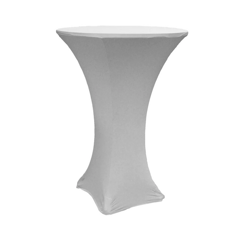 Spandex Cocktail Table Cover 30" Round - Silver