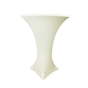 Spandex Cocktail Table Cover 30" Round - Ivory