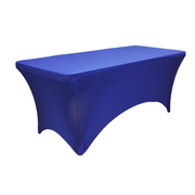 Rectangular 6 FT Spandex Table Cover - Royal Blue