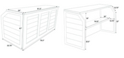 7' White Portable Folding Bar
