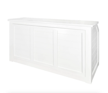 7' White Portable Folding Bar