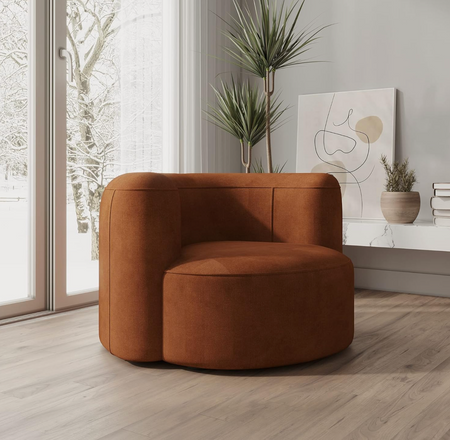 Tangerine Velvet Armchair
