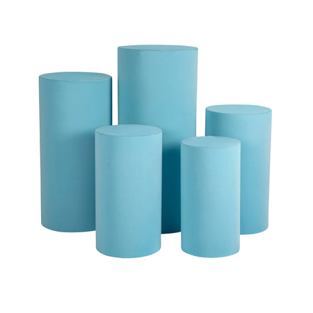 Spandex Pillar Covers for Metal Cylinder - AZUL CLARO