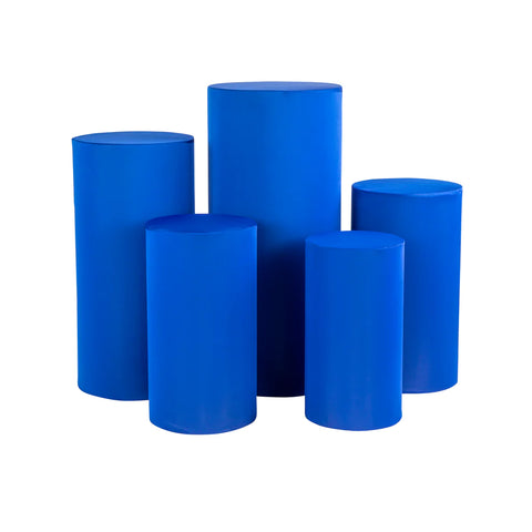 Spandex Pillar Covers for Metal Cylinder - AZUL ROYAL