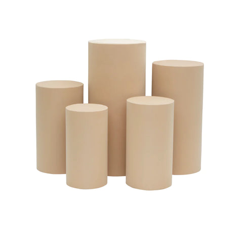 Spandex Pillar Covers for Metal Cylinder - CHAMPAGNE