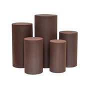 Spandex Pillar Covers for Metal Cylinder - MARRON