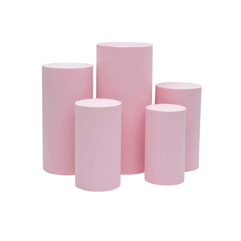 Spandex Pillar Covers for Metal Cylinder - ROSADO