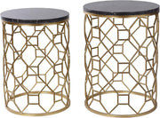 Nesting Table - Marmol Negro con Dorado
