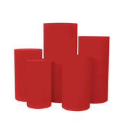 Spandex Pillar Covers for Metal Cylinder - ROJO