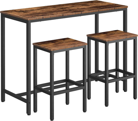 Victor Rectangular Bar Table + 4 Stools