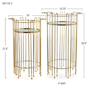 Cage Mirror Stand Console Tables (2)